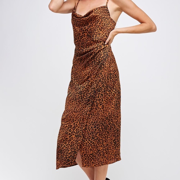 NWT! Re:named Leopard Slip Dress - Picture 2 of 4